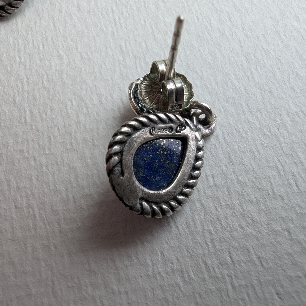 Novica Lapis Lazuli and Sterling Silver Earrings - Picture 6 of 6